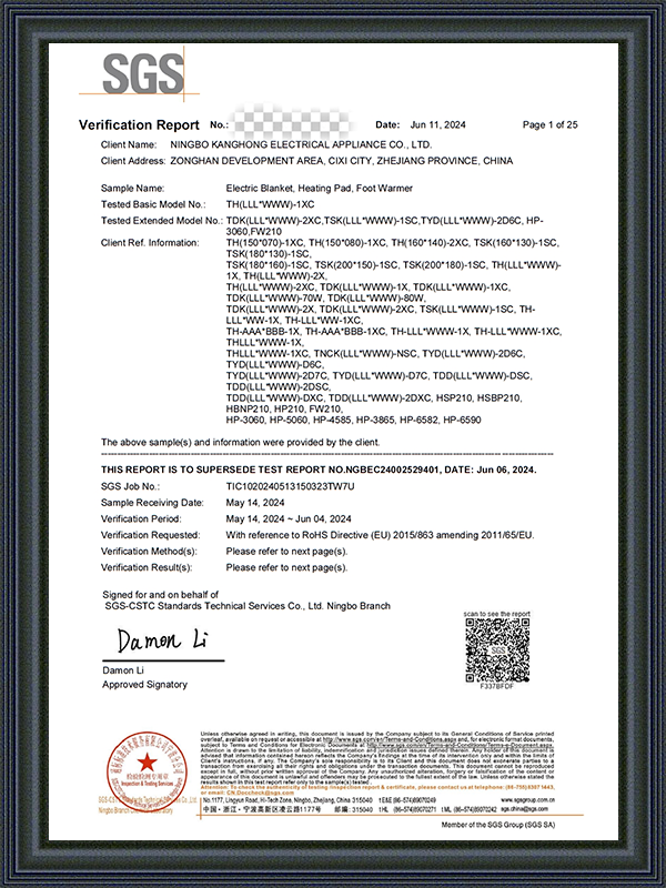 Ningbo Kanghong Electrical Appliance Co., Ltd.