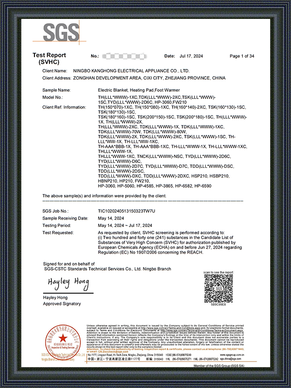 Ningbo Kanghong Electrical Appliance Co., Ltd.